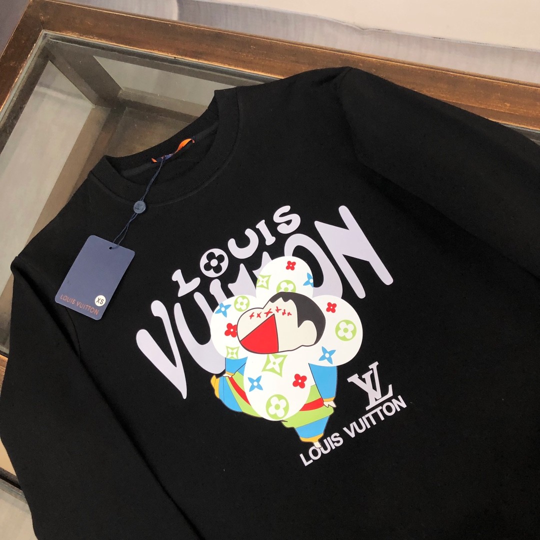 Louis Vuitton 2023 new autumn and winter couples style round neck sweatshirt