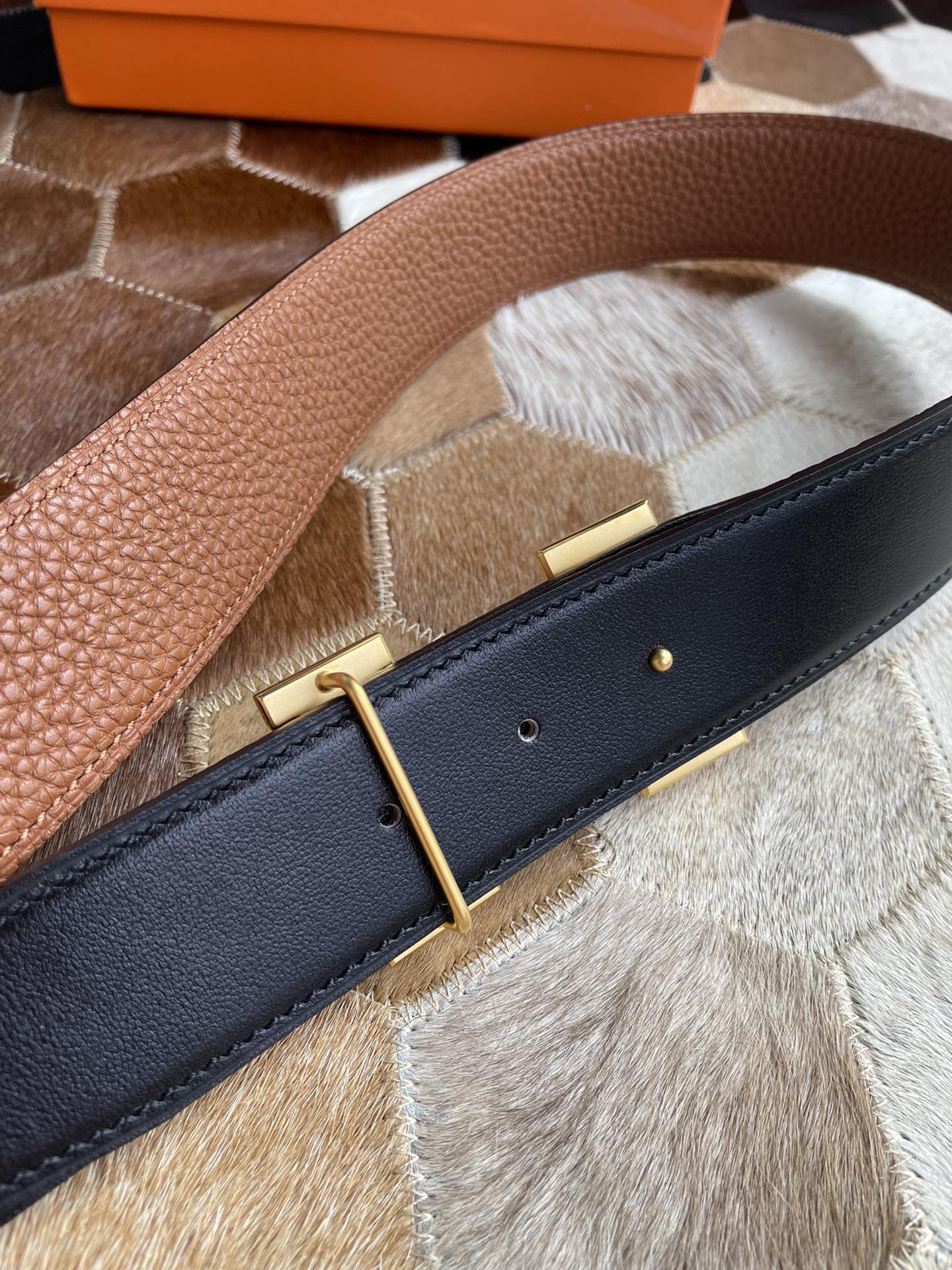 Hermes Men's Reversible Leather Belt