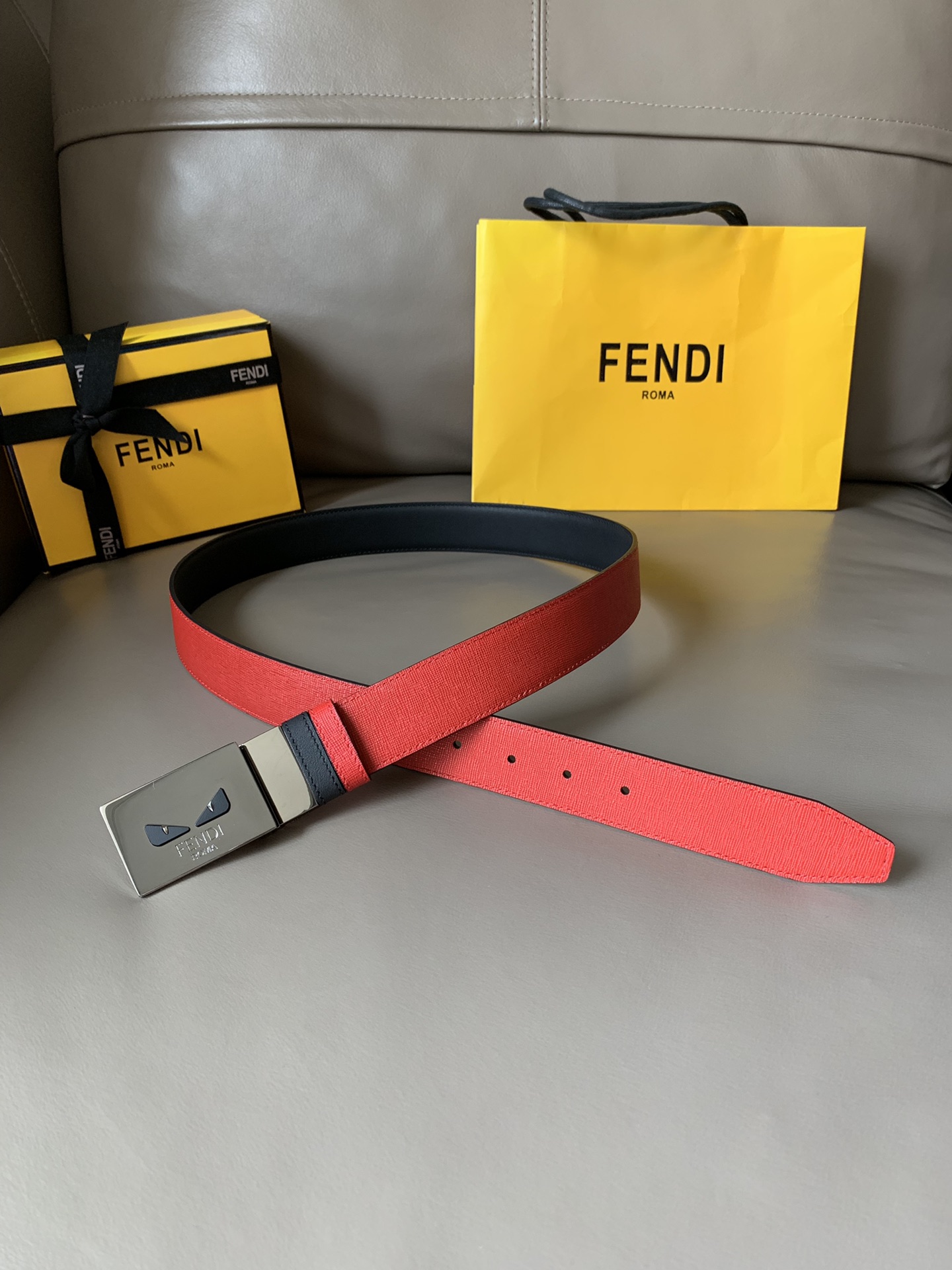 FENDI casual reversible belt