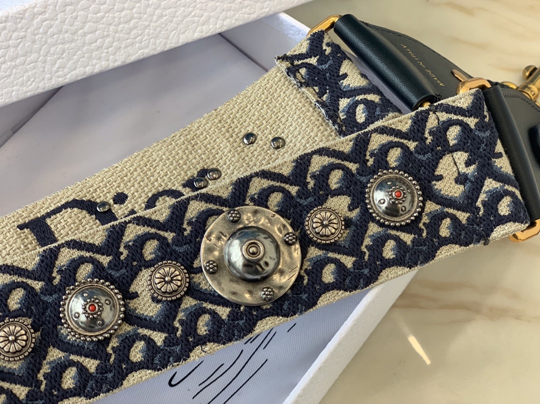 Dior personalized shoulder strap Imported custom solid brass hardware