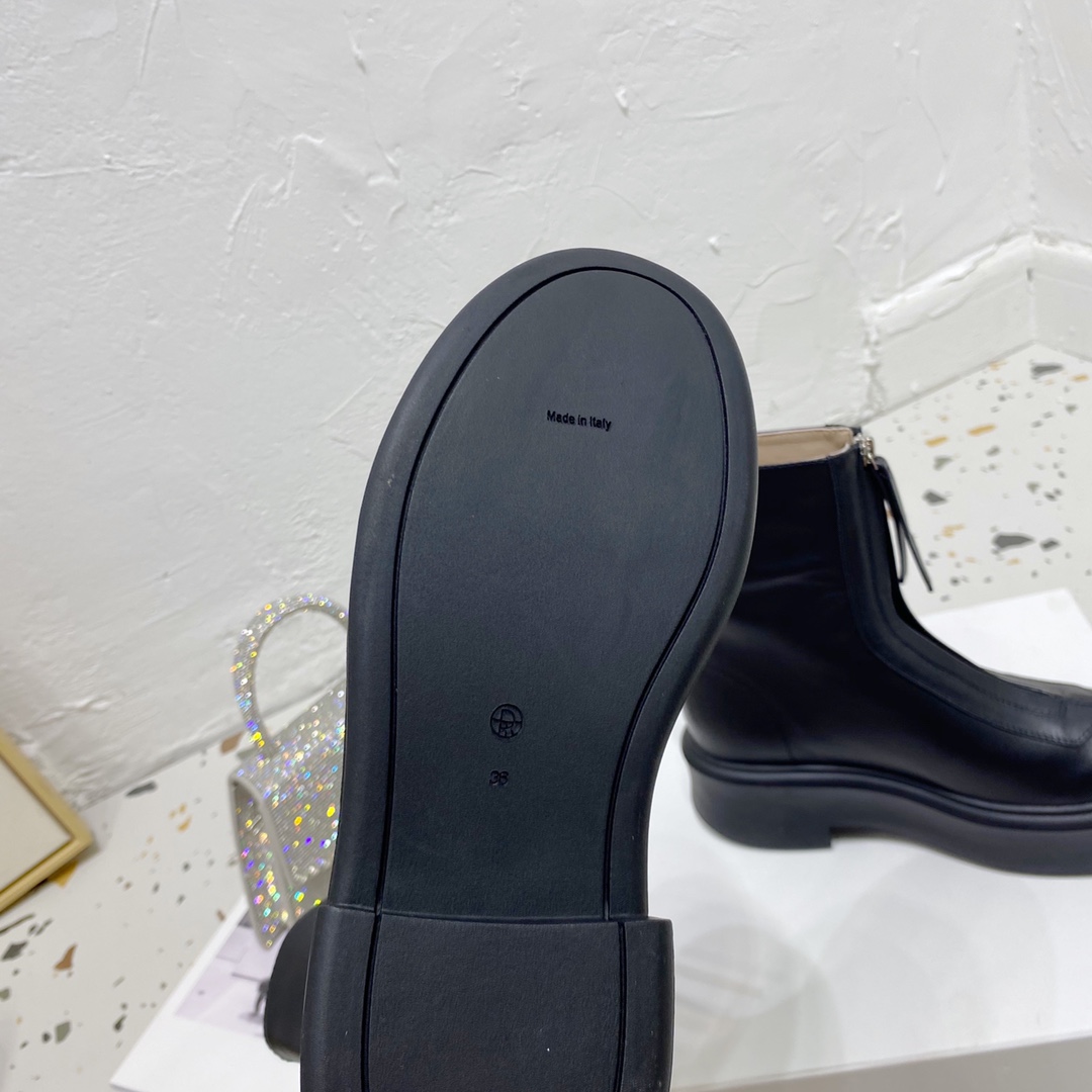 THE ROW - 2020 fall and winter classic thick-soled boots uppers original custom imported calfskin