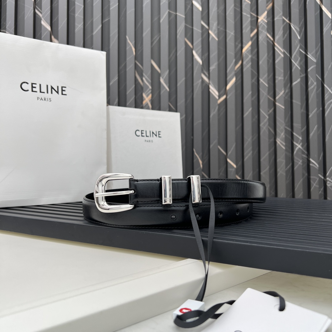 CELINE WESTERN medium belt in smooth calfskin