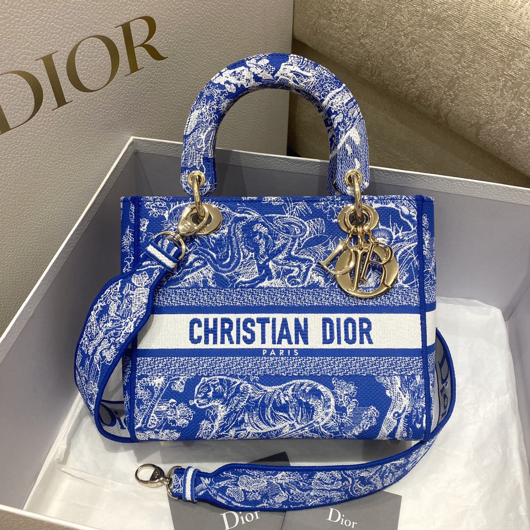 LADY DIOR new tiger embroidery fluorescent series