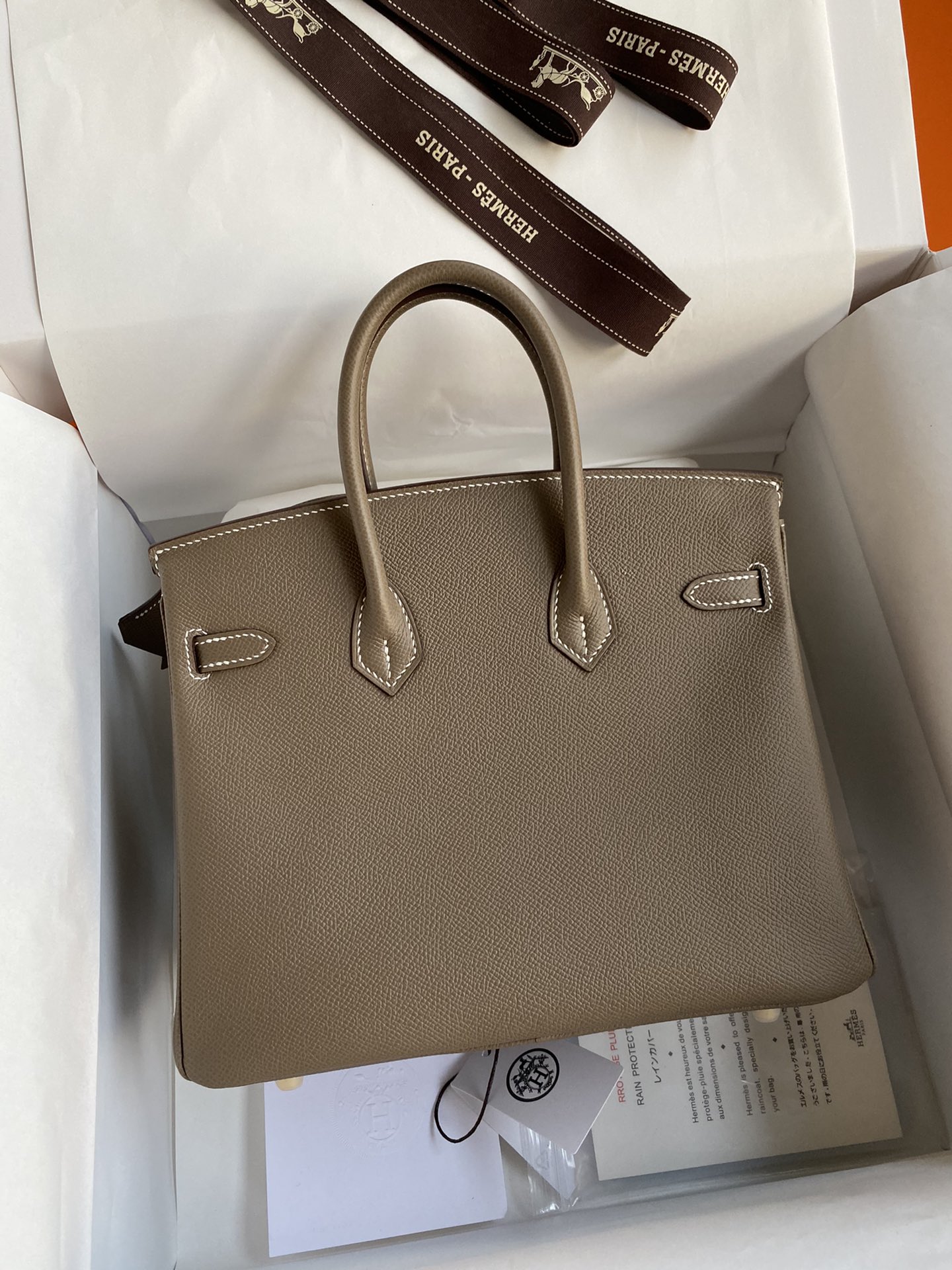Birkin 25cm Epsom Leather Elephant Grey 🐘 Gold Buckle