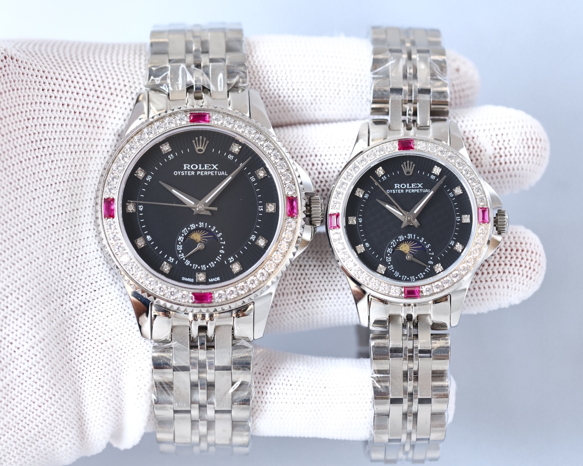 Rolex classic series couple mechanical moon phase watch