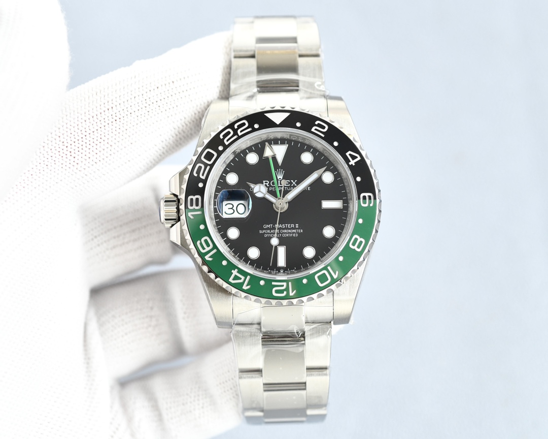 Rolex Greenwich-Master GMT V4 Black and Green Ceramic Bezel