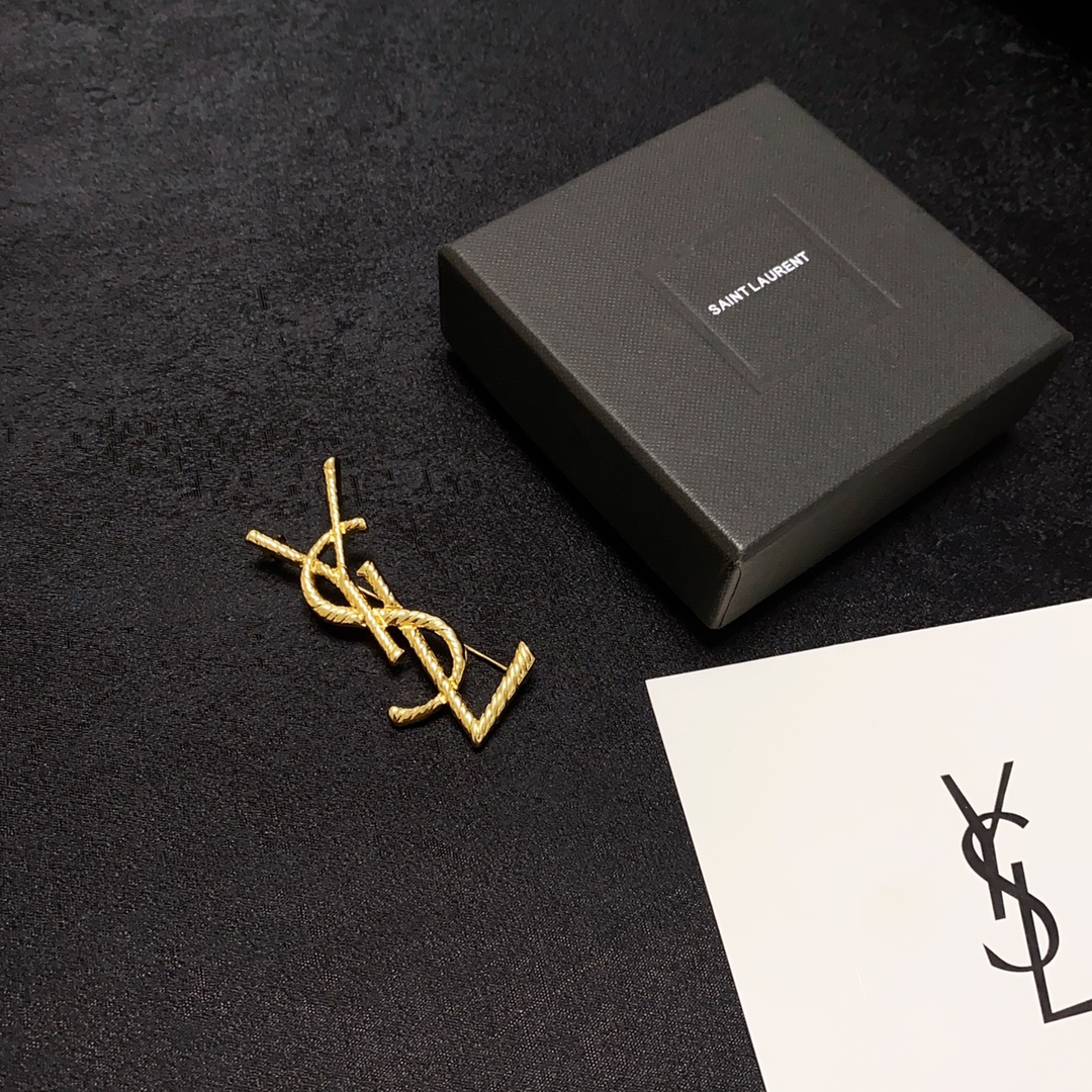 Saint Laurent YSL brooch
