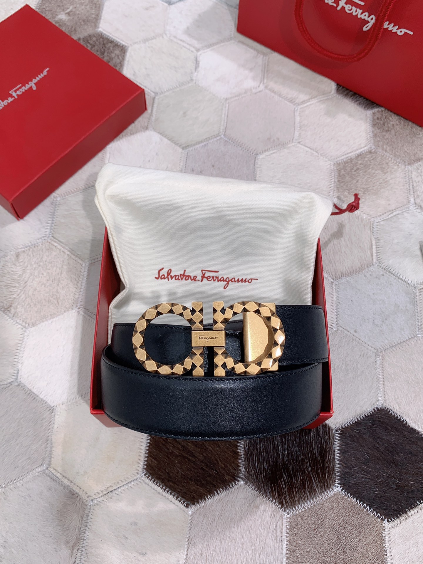 FERRAGAMO haute couture men's belt