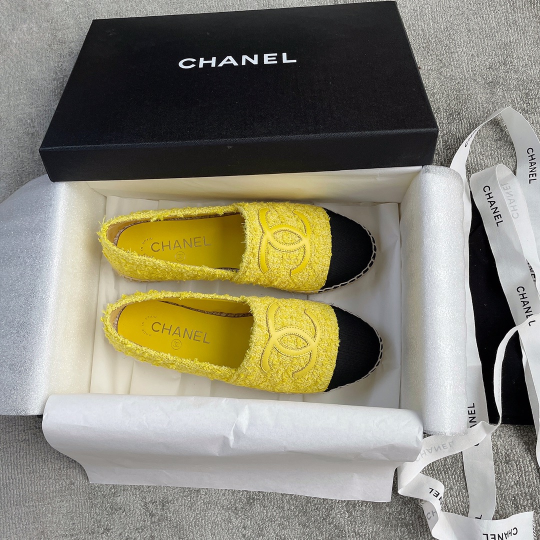 CHANEL fisherman shoes custom mixed sheepskin imported leather embryo leather upper soft inner cushion sheepskin