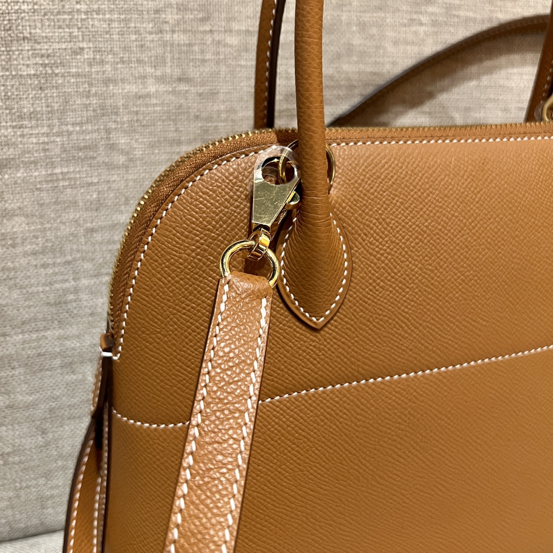 Bolide27cm Epsom original palm leather CK37 gold buckle top hand stitching