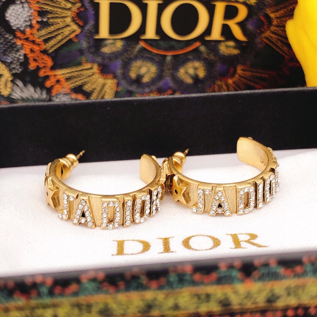 Dior stud earrings