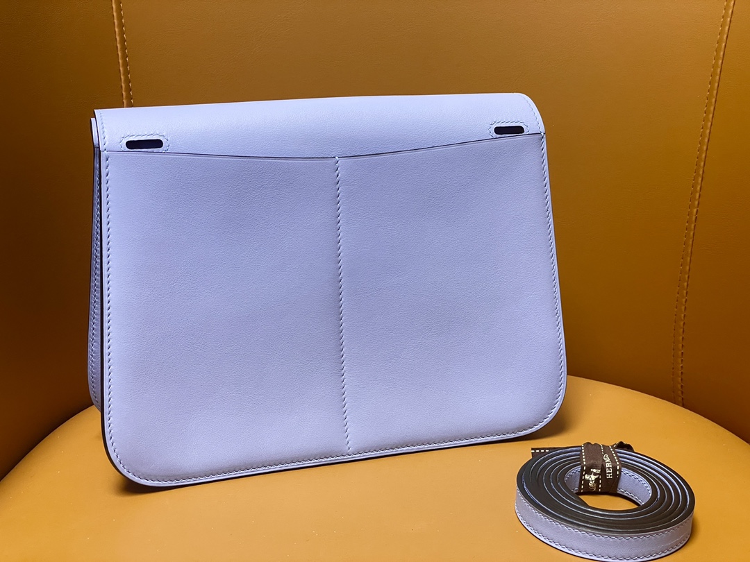 Halzan25 gold buckle candy blue swift leather