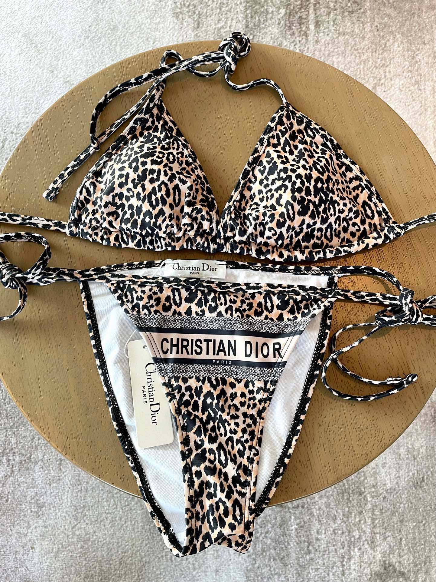 Dior leopard bikini swimsuit