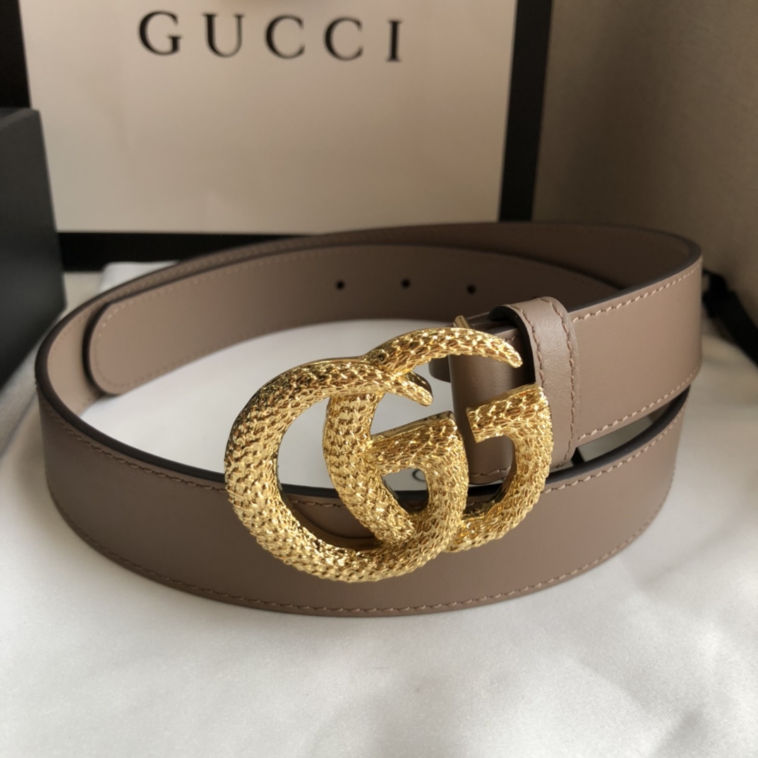 GUCCI Imported Top Layer Bottom Double G Wheat Ear Buckle