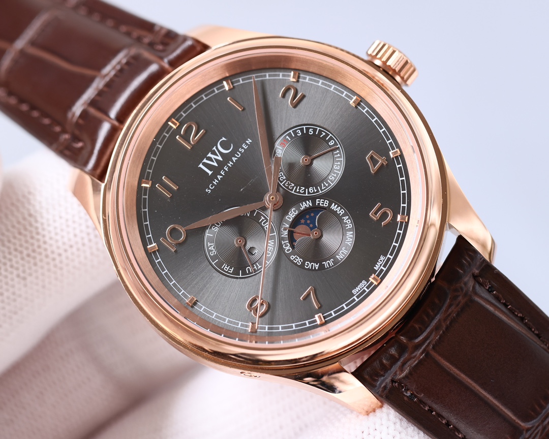 IWC- Portuguese Collection German CNC machine open molded case and strap 82650 movement copy