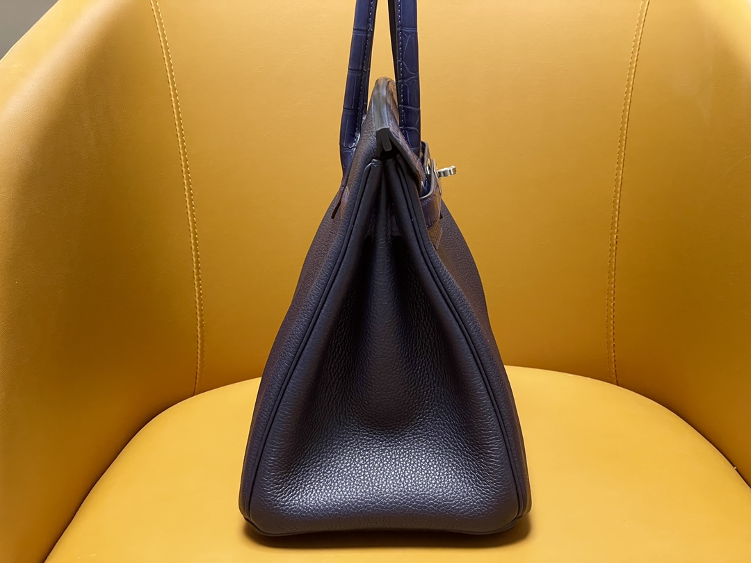 Bk30 touch Midnight Blue Togo with Indigo Mist Face America 🐊 Silver buckle