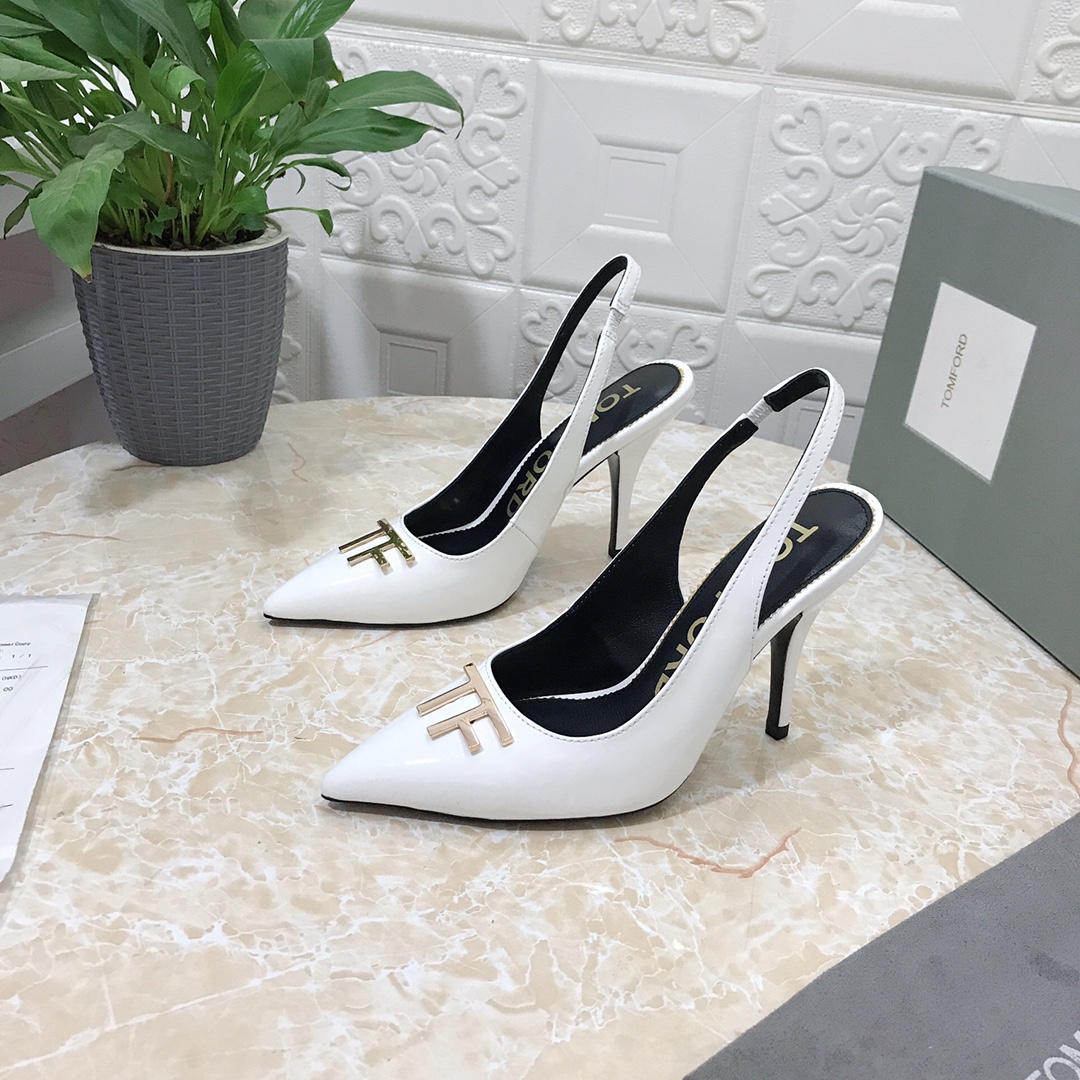 𝐓𝐎𝐌𝐅𝐎𝐑𝐃｜𝟐𝟎𝟐𝟑𝐒𝐒/𝐧𝐞𝐰 TOM high heeled bag toe sandals Original black leather outsole