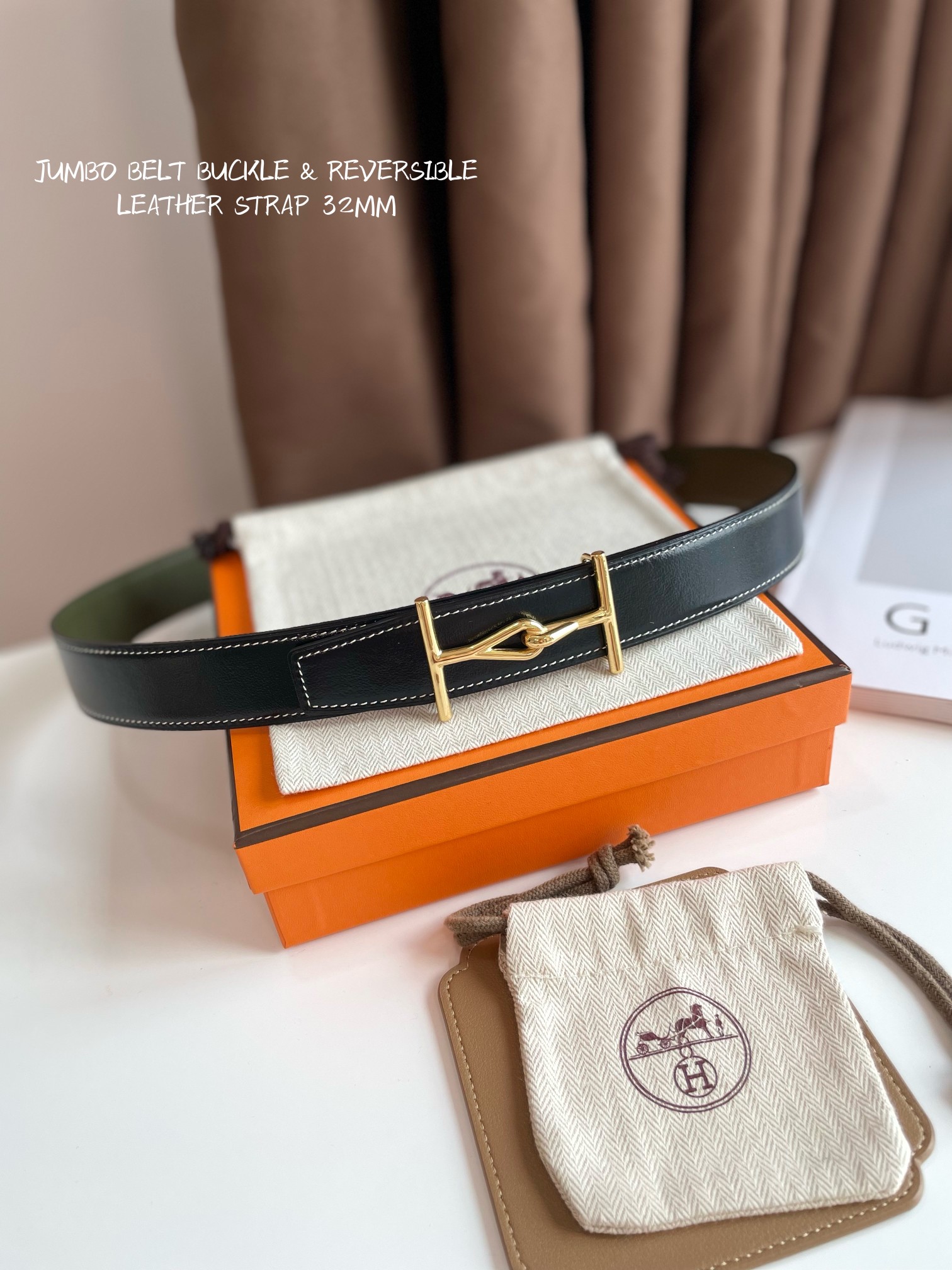 Hermes  JUMBO BELT BUCKLE & REVERSIBLE LEATHER STRAP