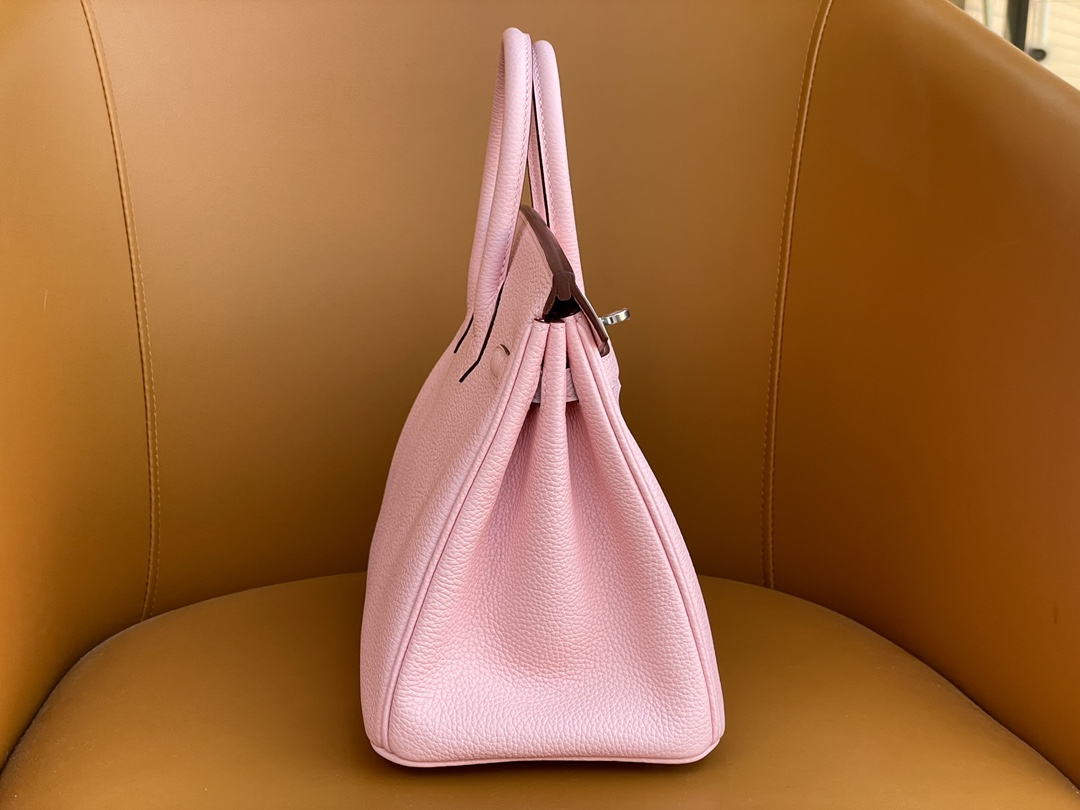 Birkin 25/30 3q Pink togo Leather Silver Buckle