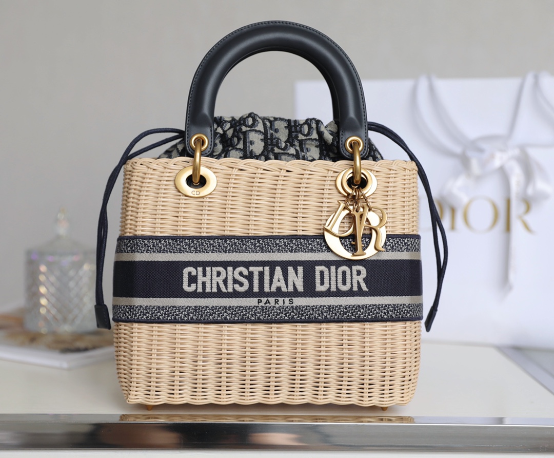 Dior Wicker Basket Bag