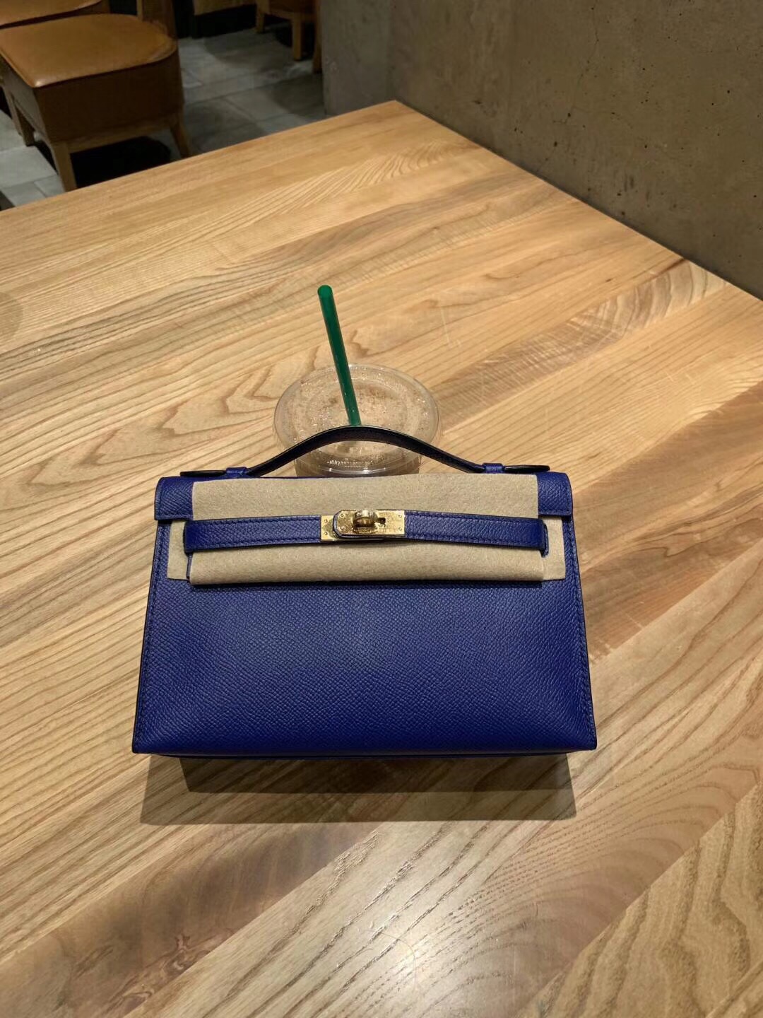 Minikelly Epsom Palm Leather Electric Blue