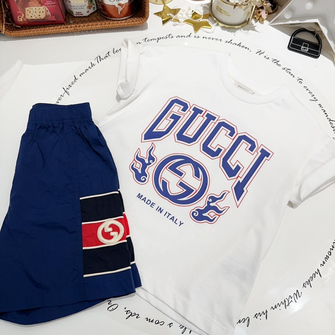 Gucci 2024/new three-piece children's suit