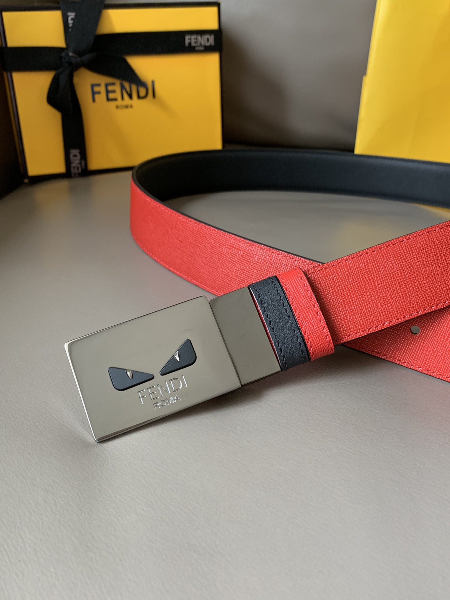 FENDI casual reversible belt