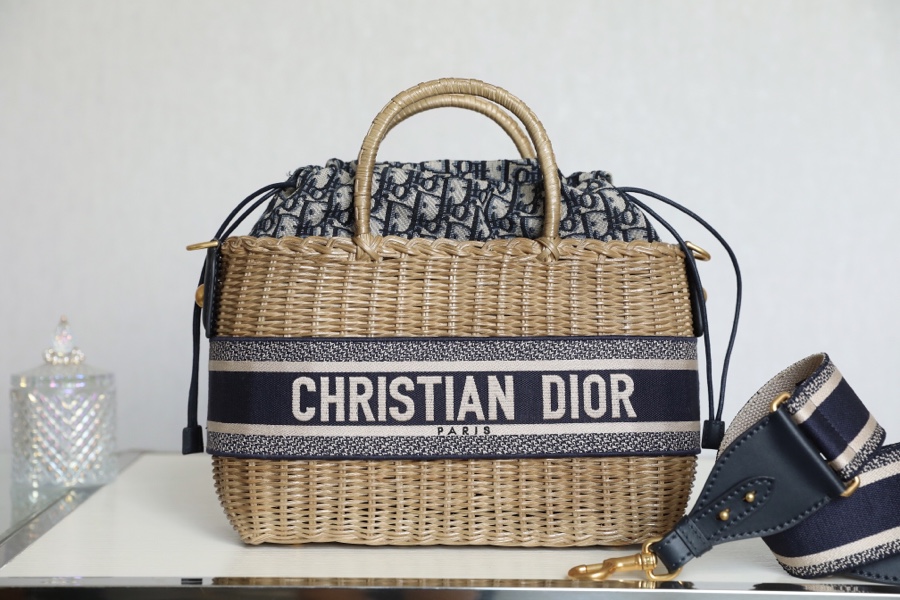 Dior Wicker Basket Bag