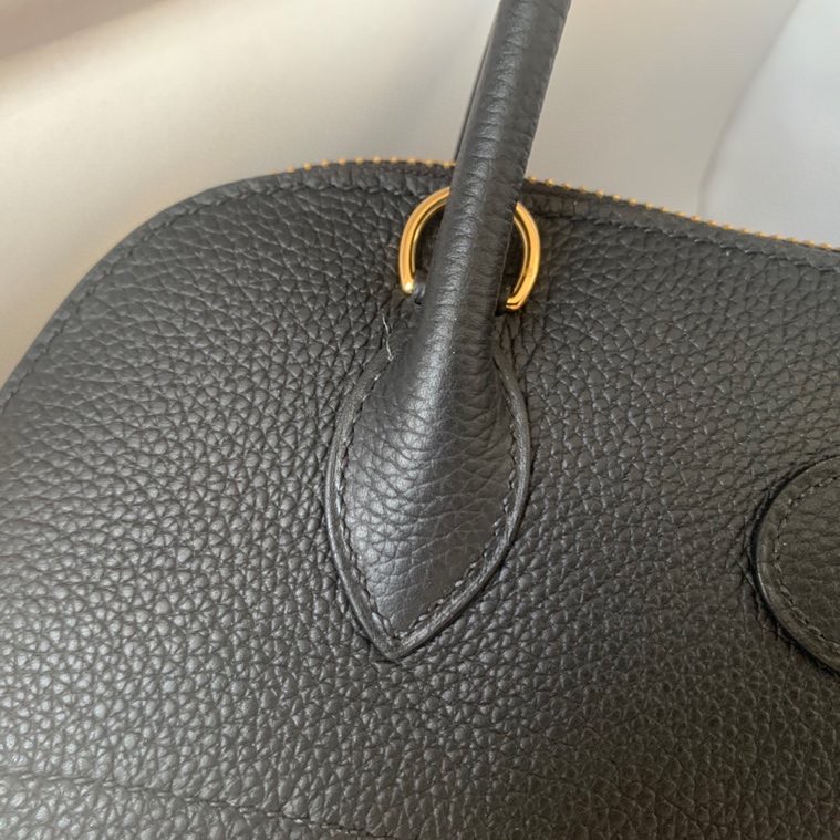 Bolide 27cm imported calfskin leather full hand waxed stitching black gold buckle