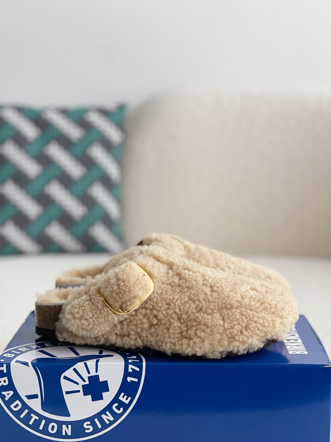 Birkenstock wool slippers