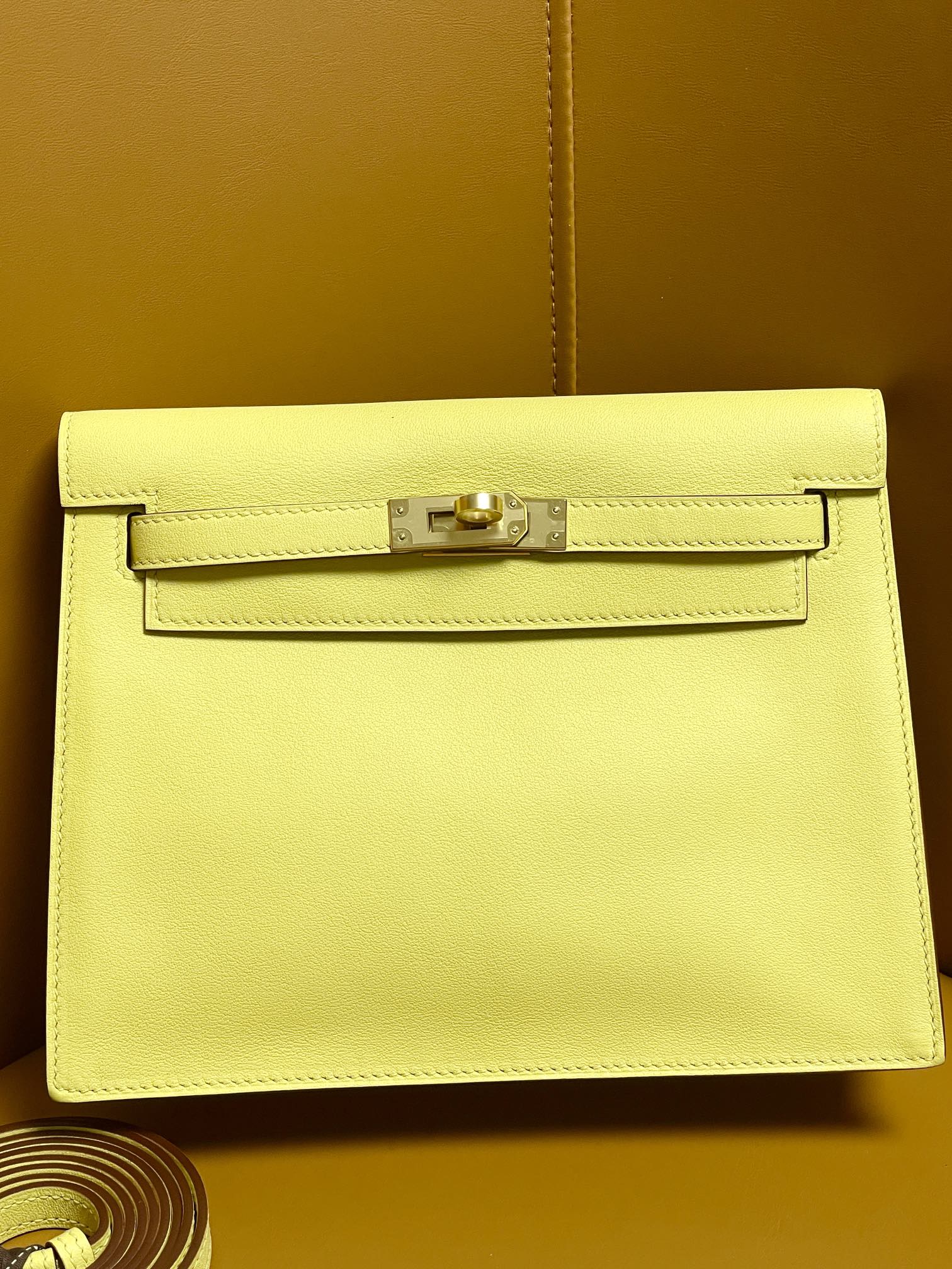 kelly danse goose egg yolk swift gold buckle