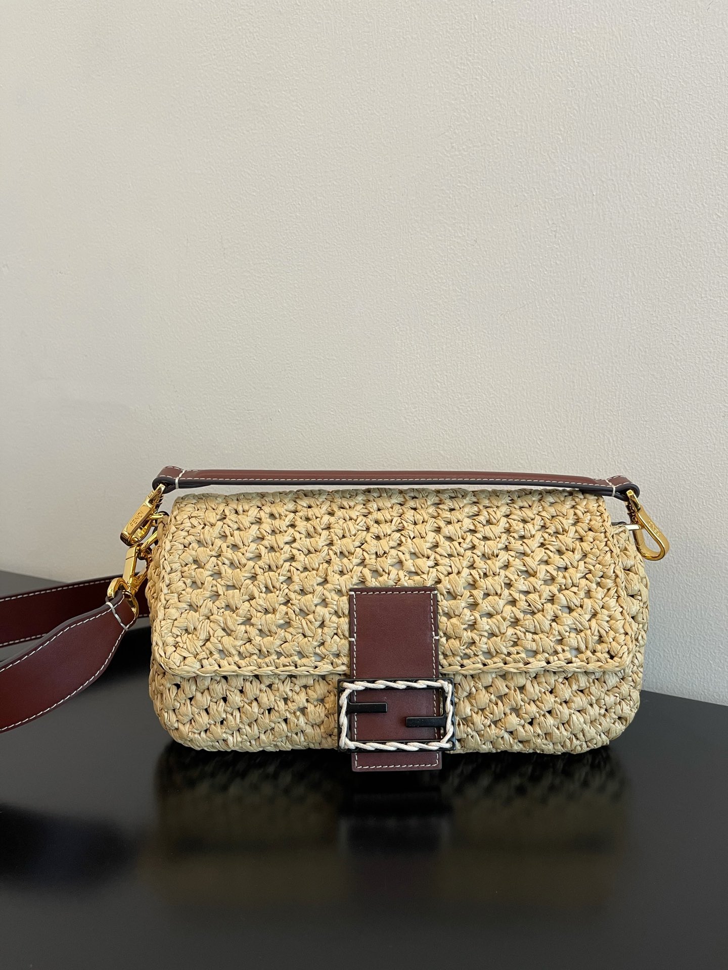 FENDI Baguette straw baguette