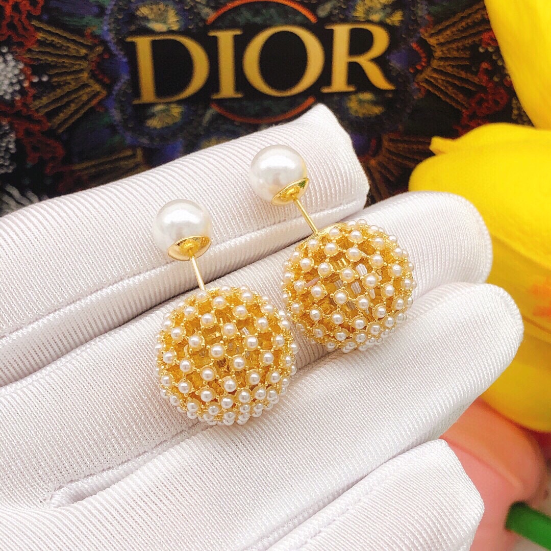 Dior stud earrings