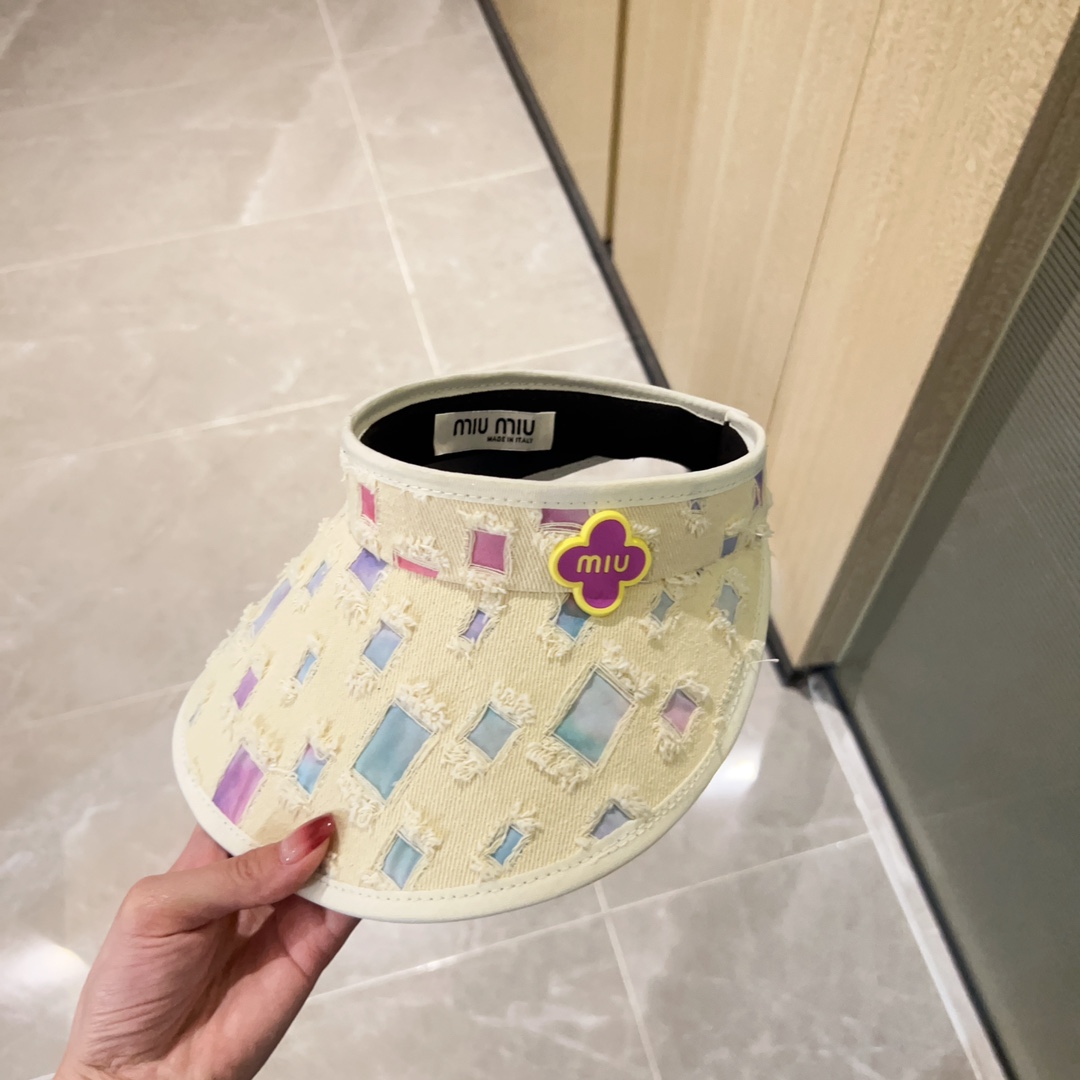 MIUMIU visor empty top hat