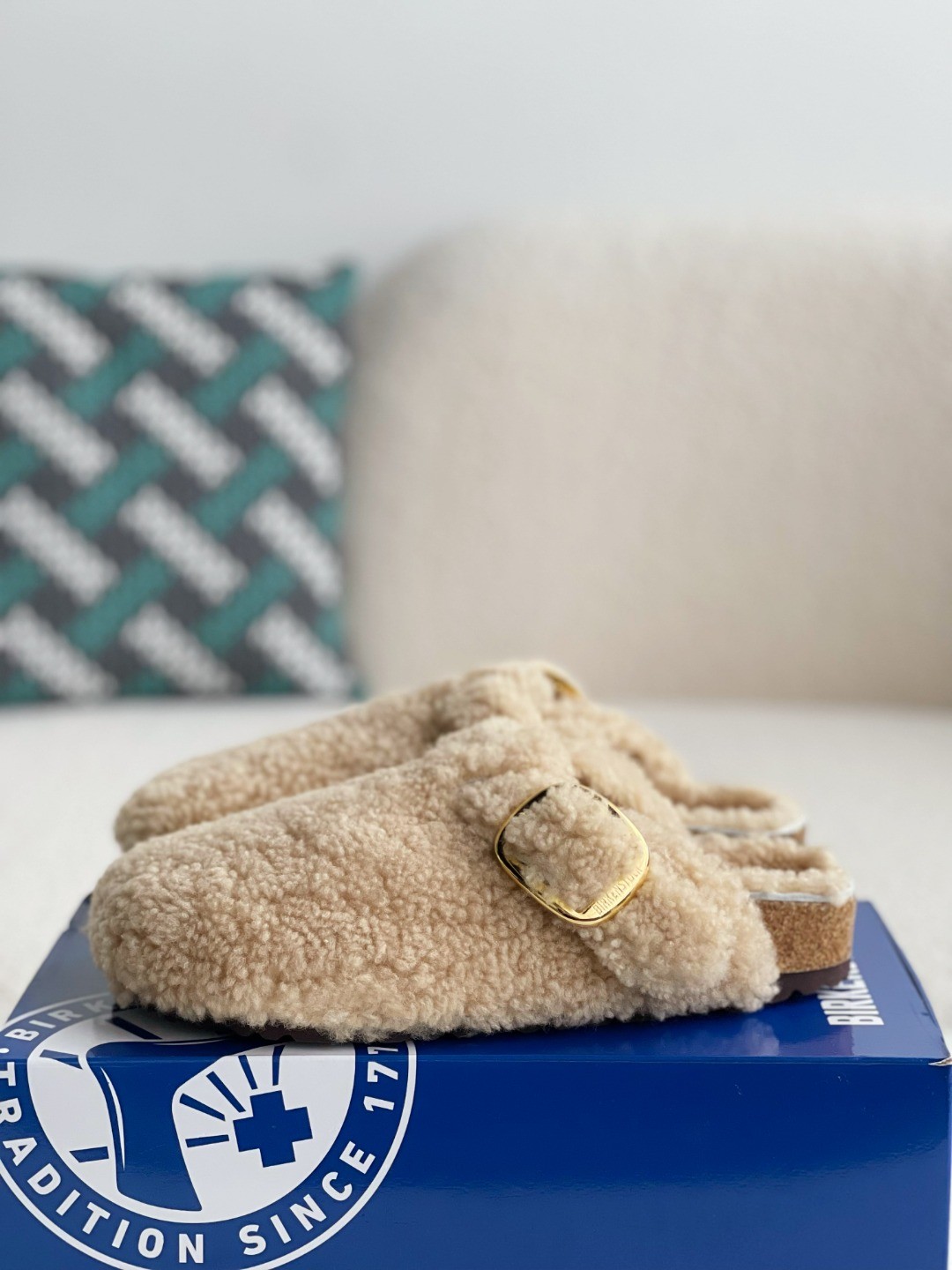 Birkenstock wool slippers