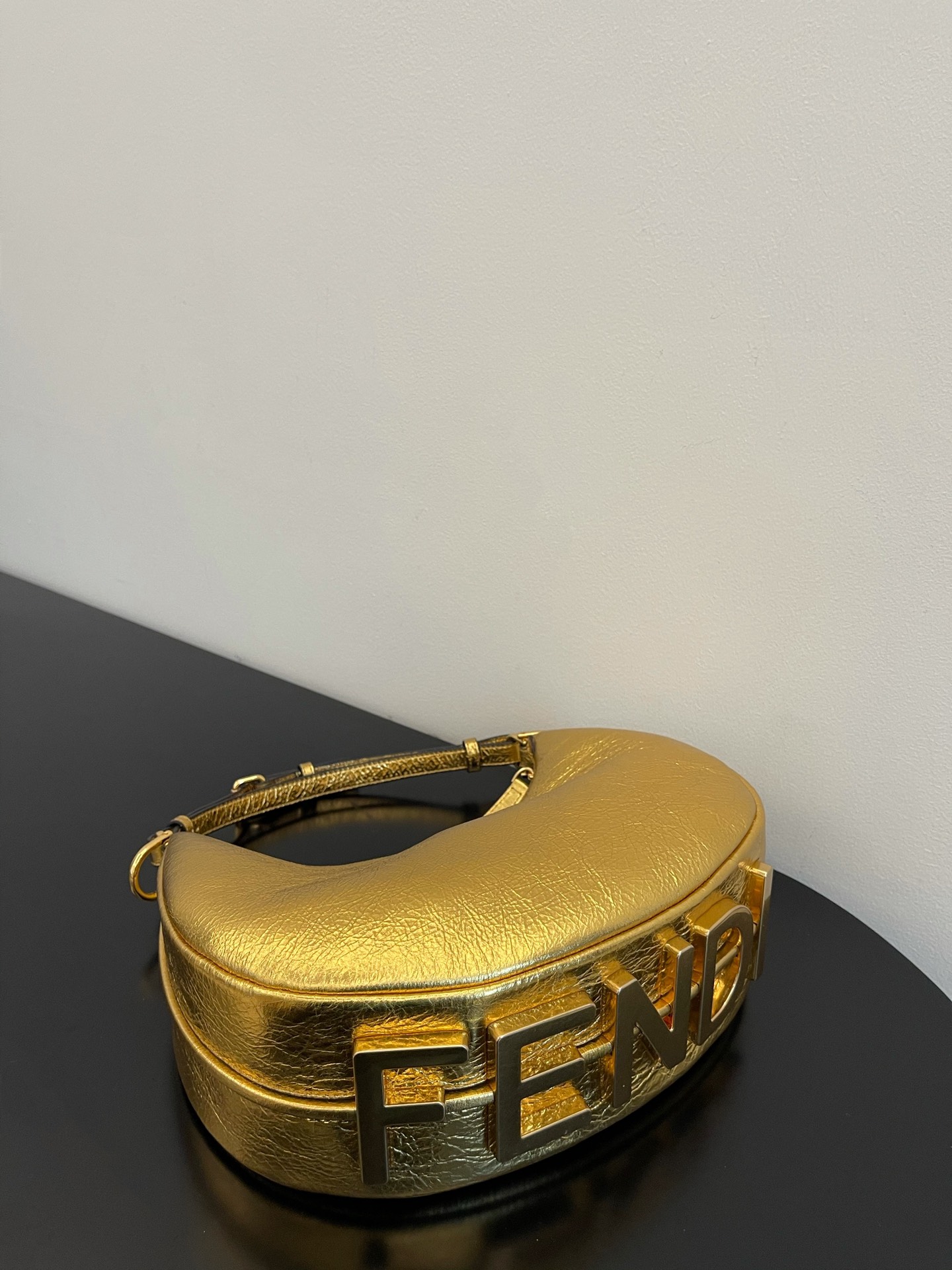 FENDI praphy underarm bag small gold