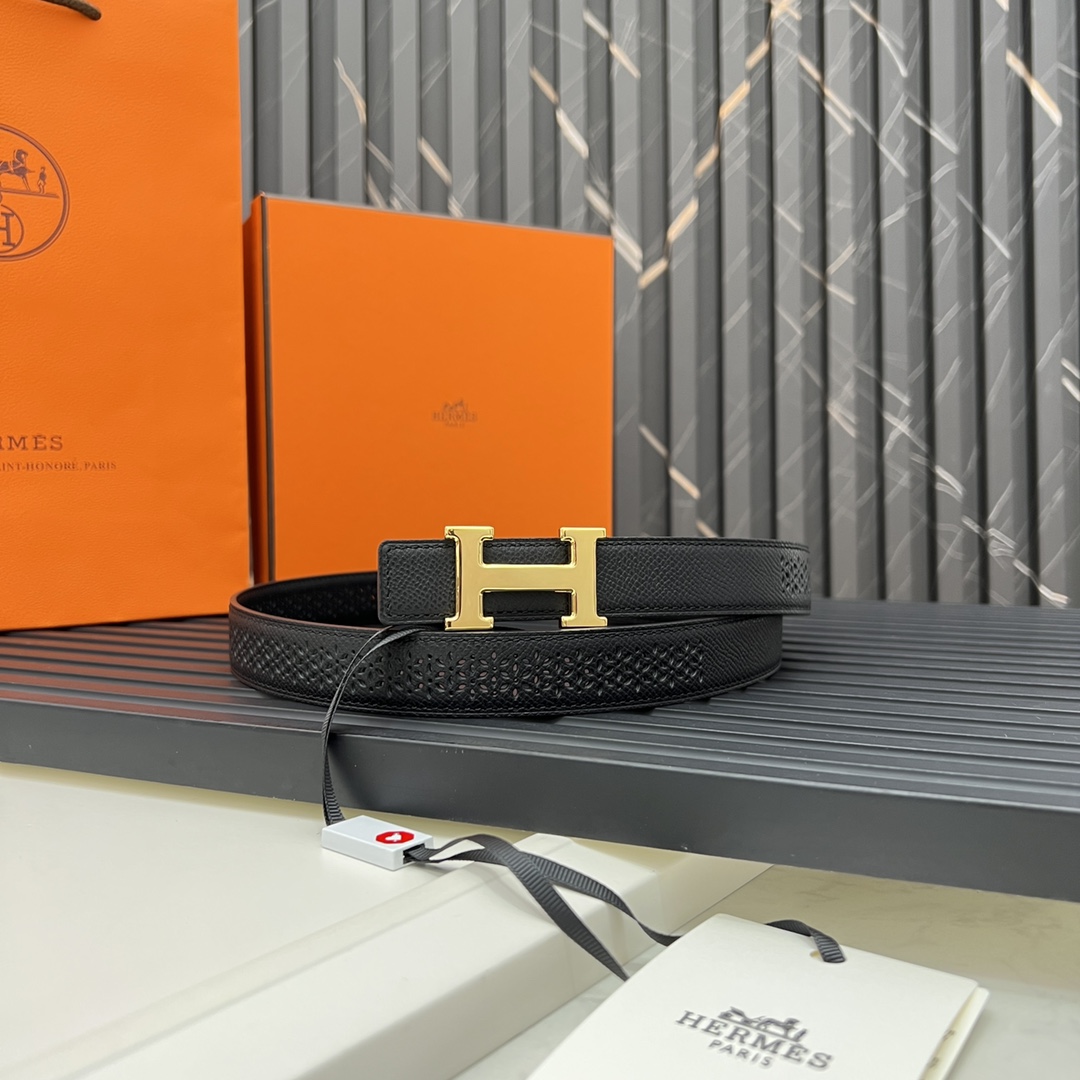 Hermes Reversible Belt in Swift and Epsom Calfskin