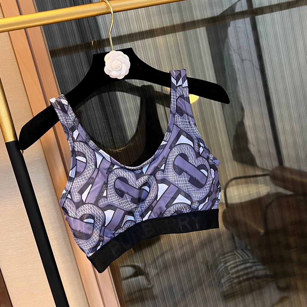 Burberry printed high stretch fitness yoga wear tracksuit