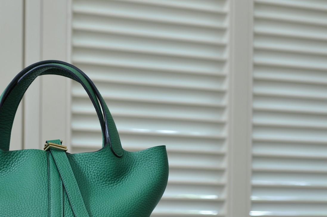 picotin18 imperial green gold buckle TC leather