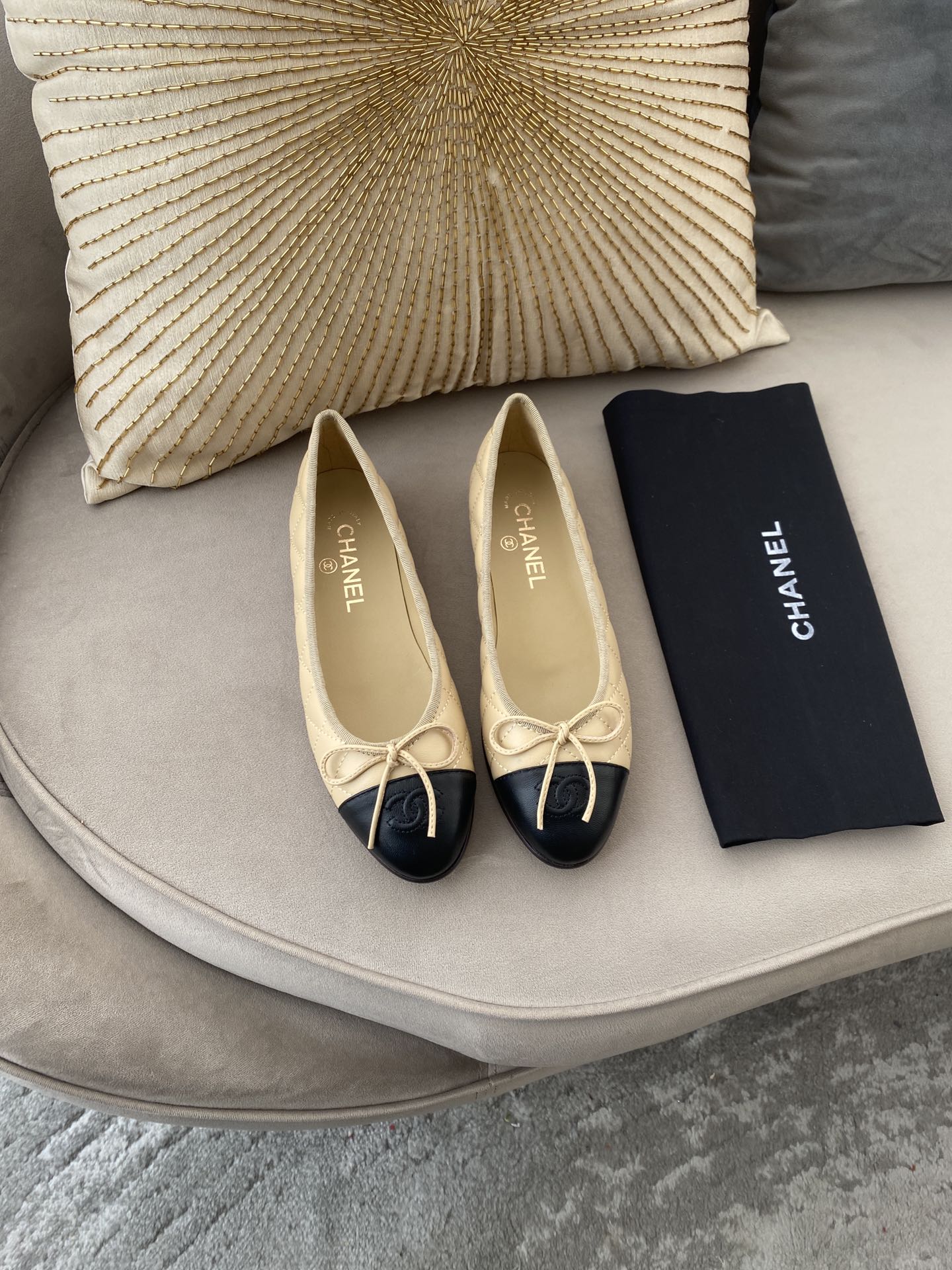 CHANEL ballet shoes Imported custom leather Italy imported leather outsole