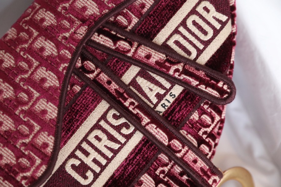 Dior Velvet Saddle Saddle Bag