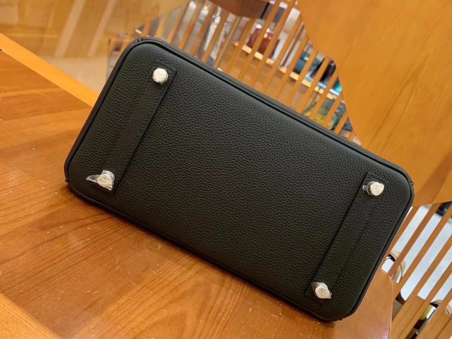 Birkin Black Silver Buckle togo French original beeswax thread