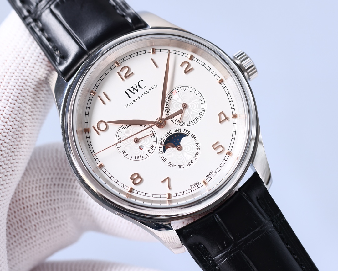IWC- Portuguese Collection German CNC machine open molded case and strap 82650 movement copy