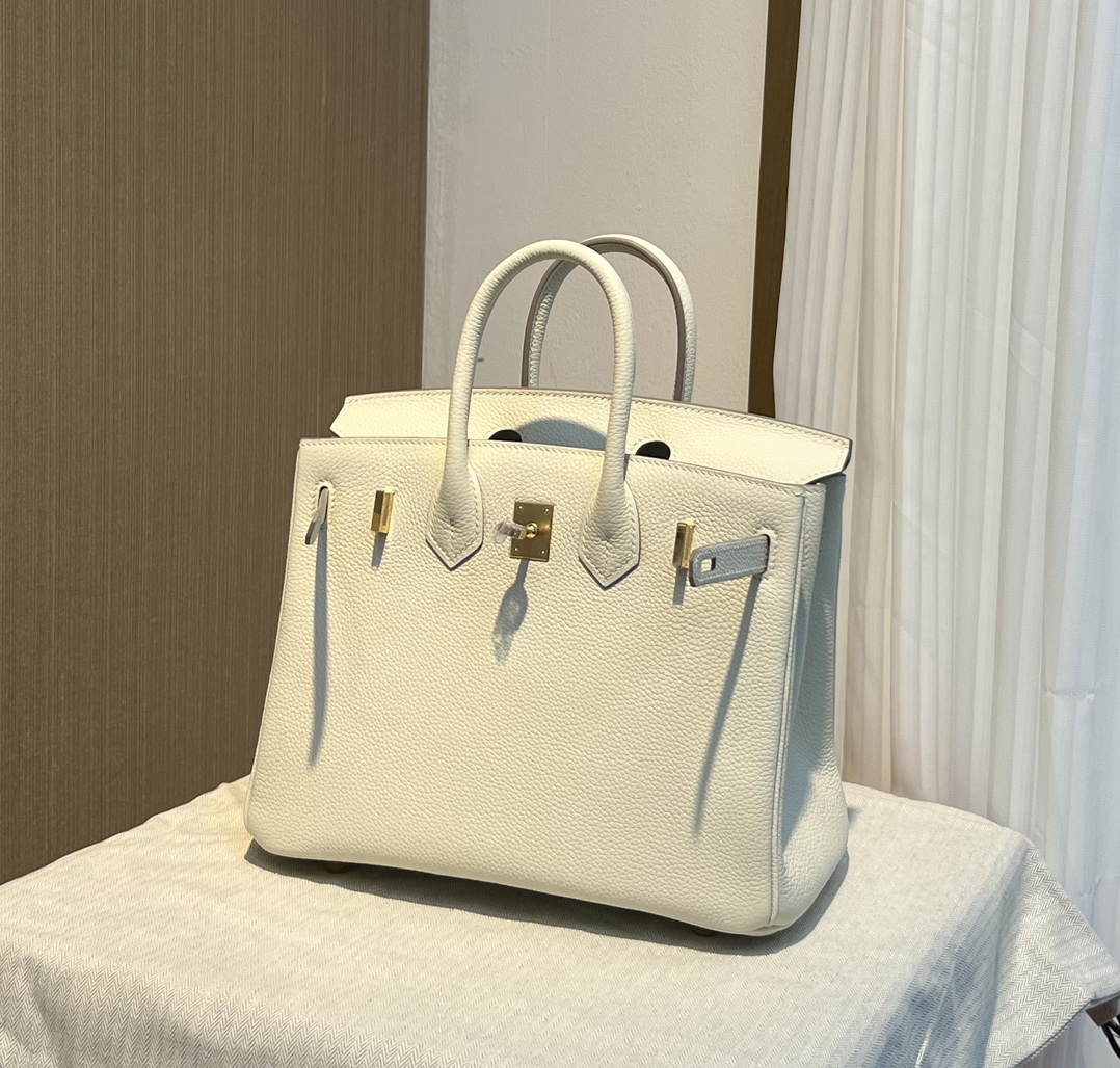 birkin25 import togo mushroom white gold buckle silver buckle all handmade