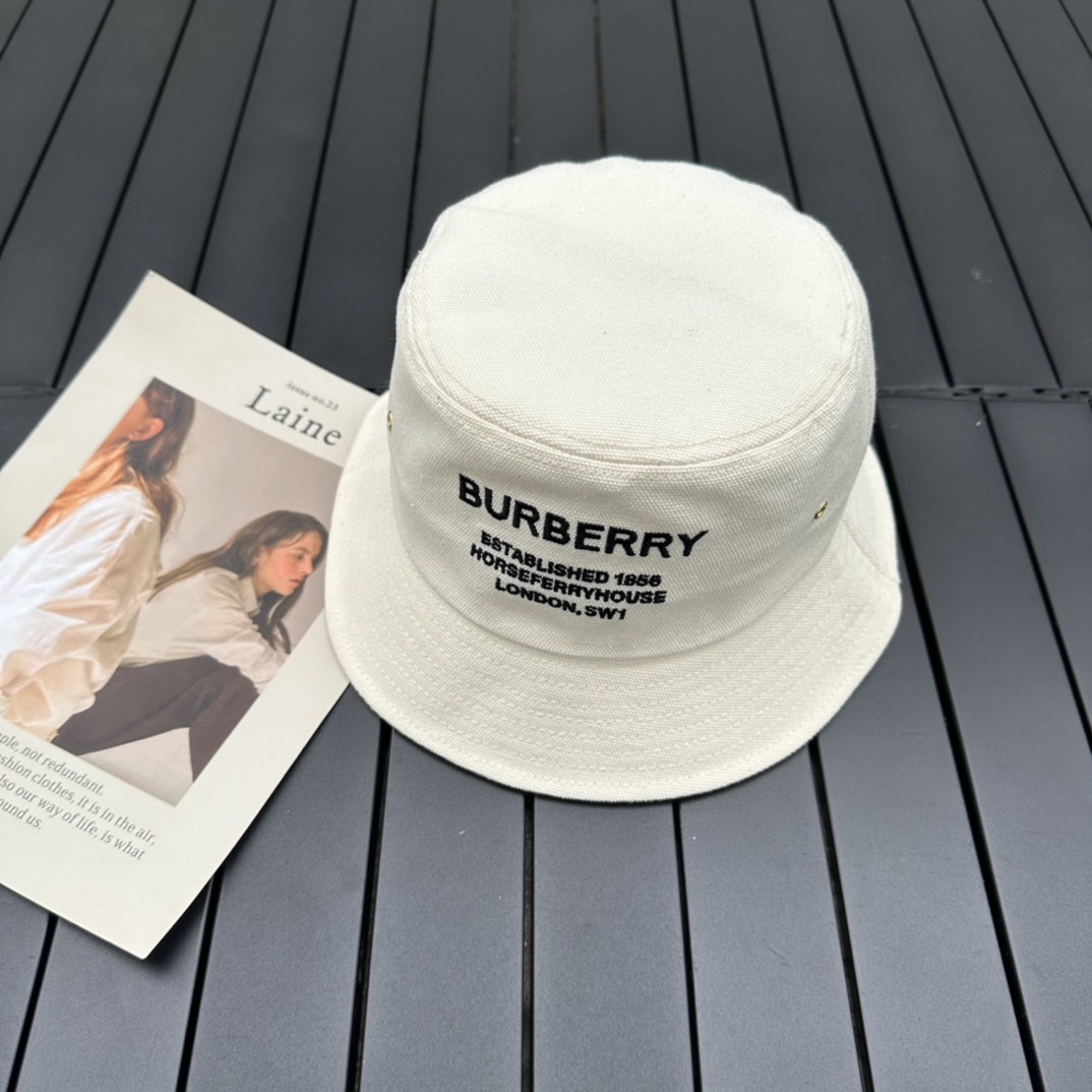 Burberry 2023 counter new embroidery fisherman hat