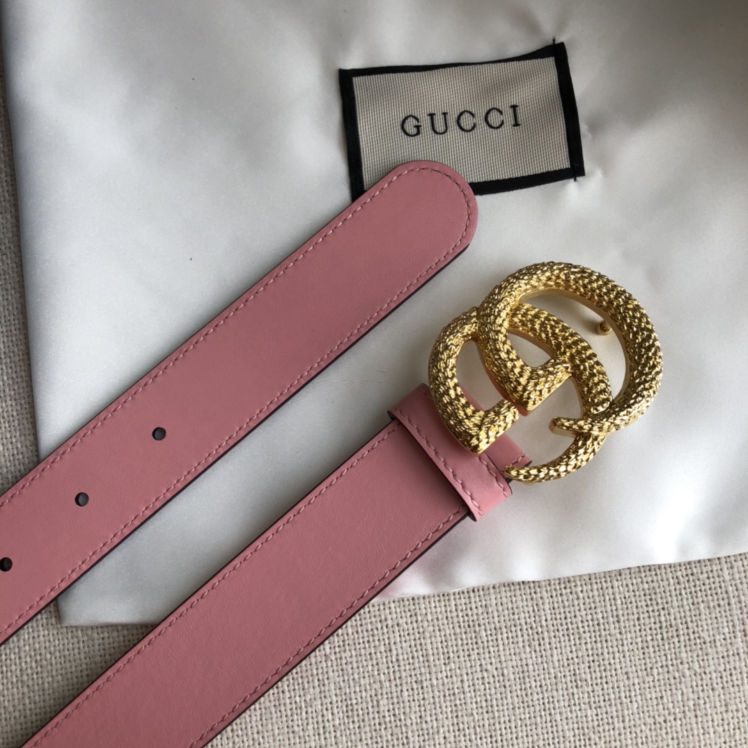 GUCCI Imported Top Layer Bottom Double G Wheat Ear Buckle