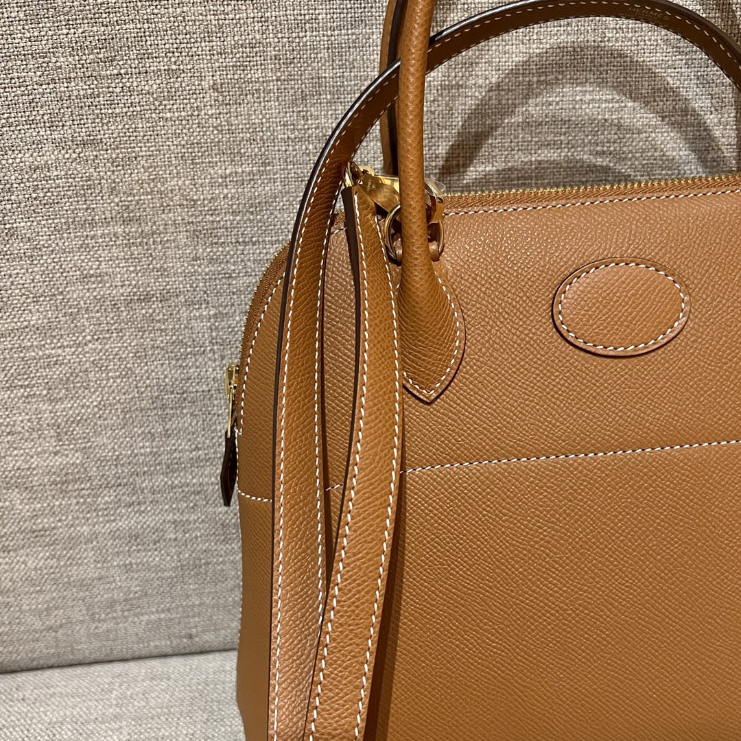 Bolide27cm Epsom original palm leather CK37 gold buckle top hand stitching