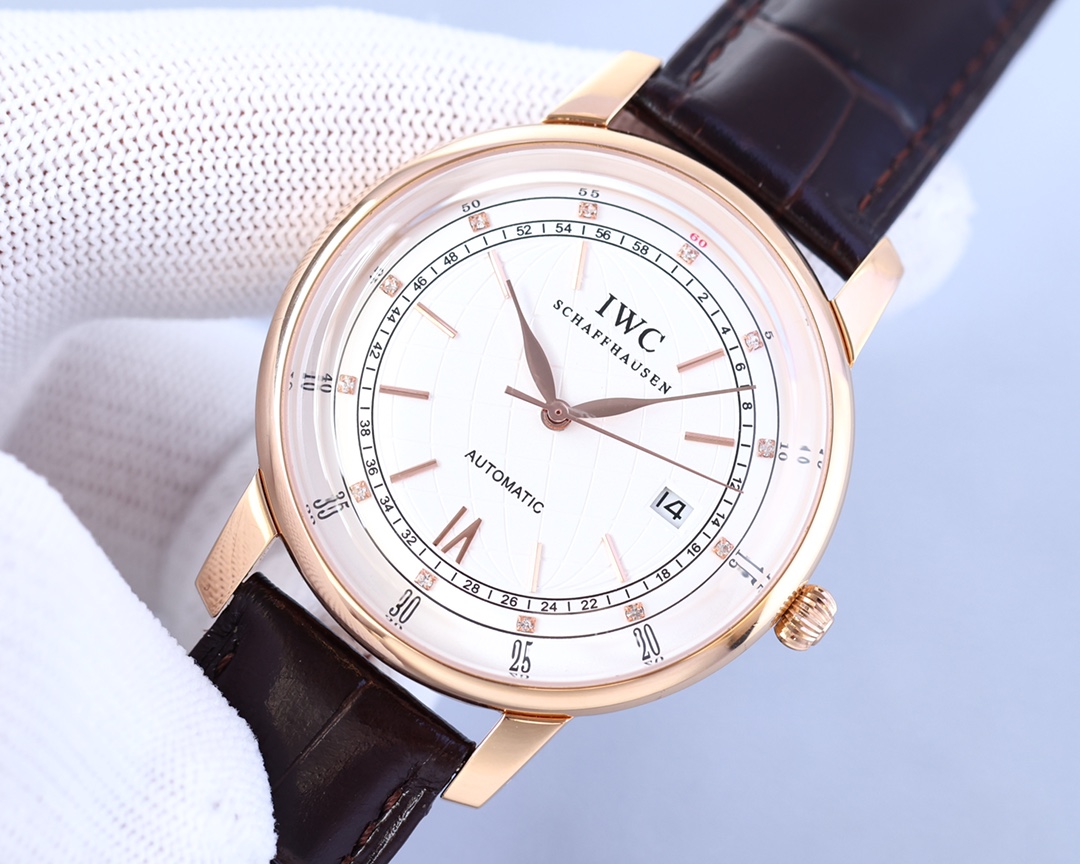 IWC- Portofino Original 9015® movement style with Italian cowhide 3D three-dimensional sense of ultra-thin technology