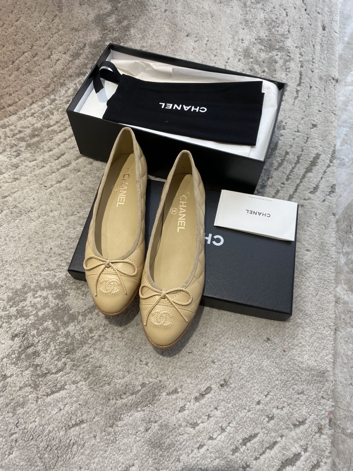 CHANEL ballet shoes Imported custom leather Italy imported leather outsole