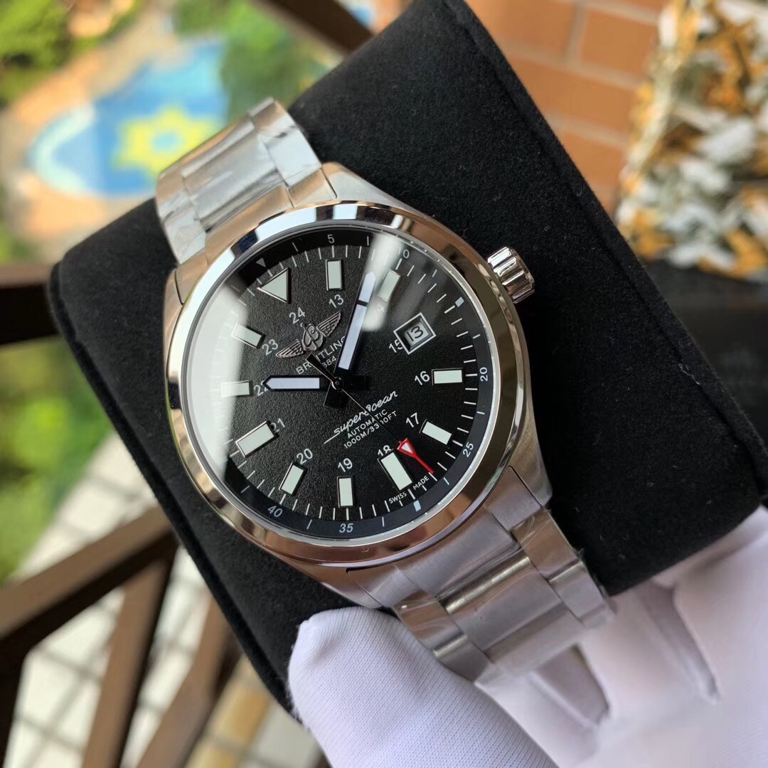 Breitling-Built-in Citizen 821A movement Sapphire scratch-resistant crystal Top layer calfskin strap